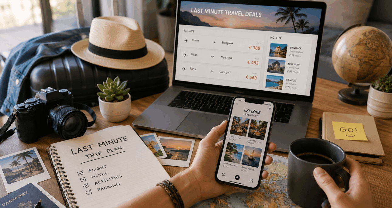Organizzare un viaggio last minute: strategia completa (senza stress)