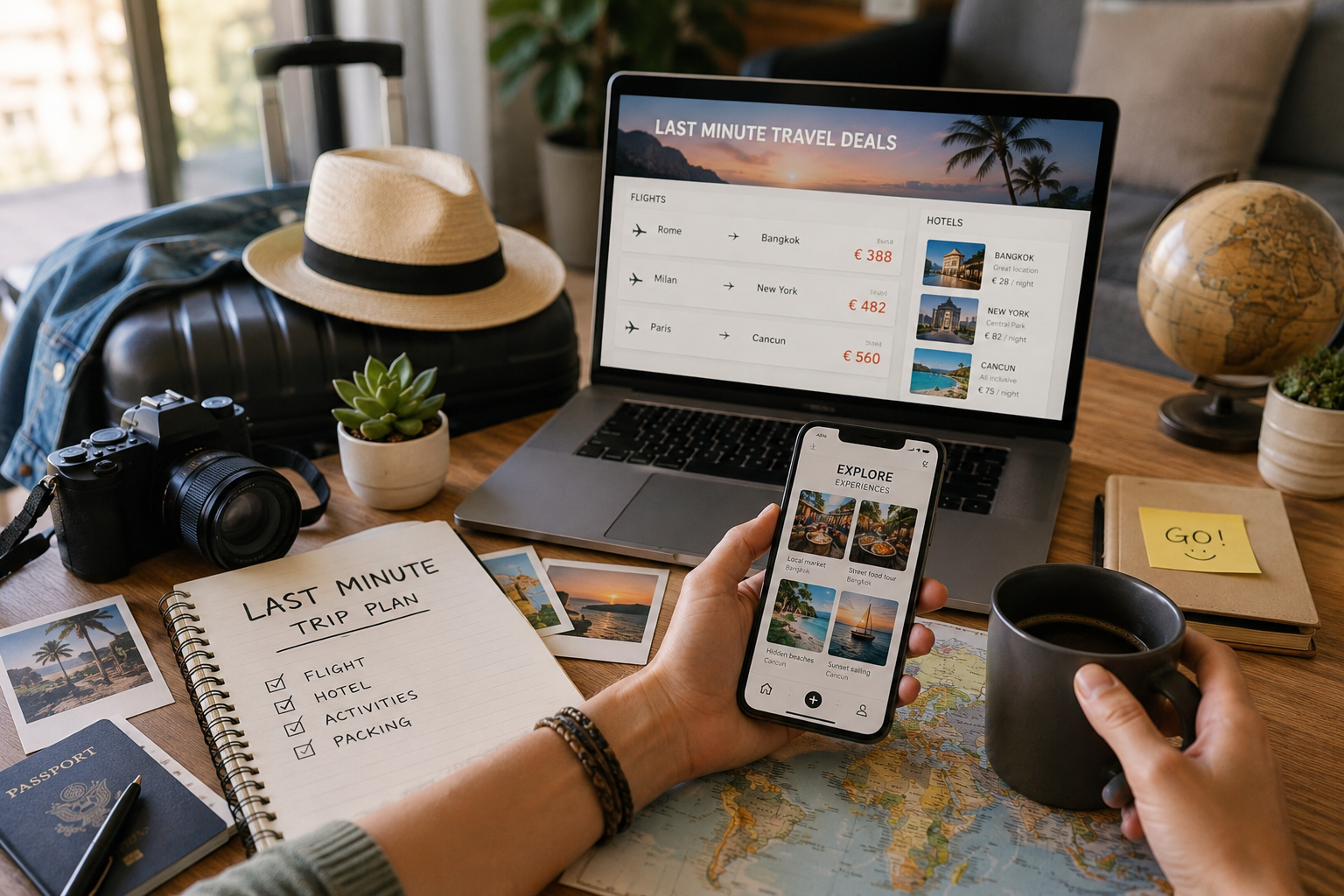 Organizzare un viaggio last minute: strategia completa (senza stress)